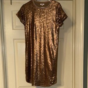 Axist Women's Sparkling Mini Dress - Copper